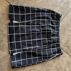 Shein - double slit plaid skirt 