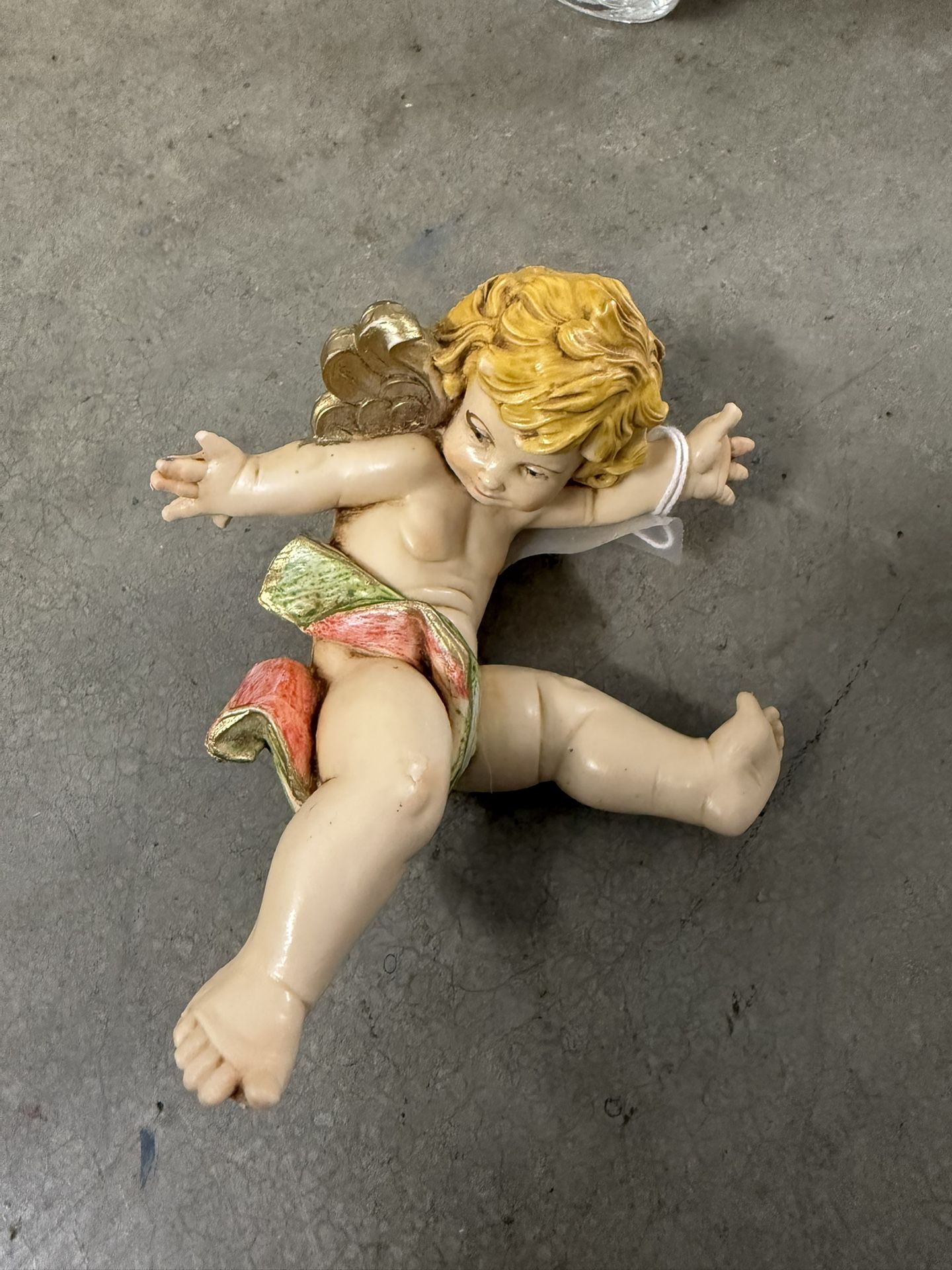 Set of 2 1988 Depose Italy Simonetti Cherub, Angel Depose Italy Angels, Different Angels, Simonetti Depose Italy, Nativity Figurines