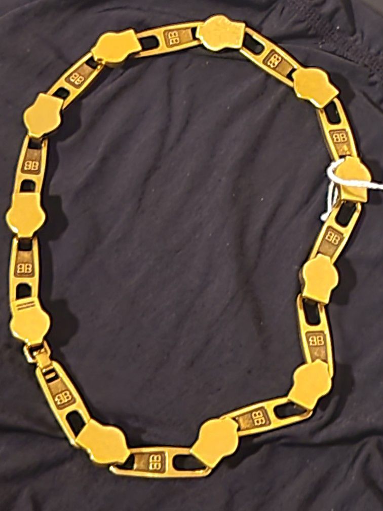 Fashin Jewelry Balenciaga Zip Necklace 'Antique Gold '