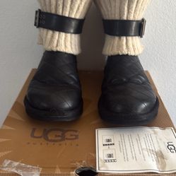 UGG Authentic W Cambridge Diamond Quilt Boots Black 1007597 Women’s Size 6