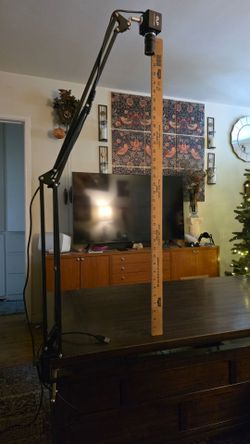 Overhead USB Camera Arm Rig, ELP 8MP Varifocal, Desk Clamp, for Drawing, Crafts & Zoom