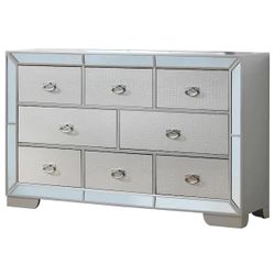 Hollywood Hills 8-Drawer Silver Dresser (40 in. x 66 in. x 21 in.)