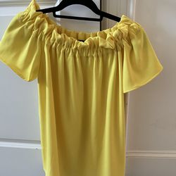 Yellow Off The Shoulder Sundress