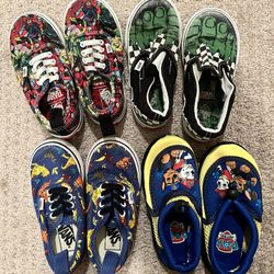 Vans size 8 Marvel, Hulk, Dinosaur, Paw Patrol - Bulk Only! 