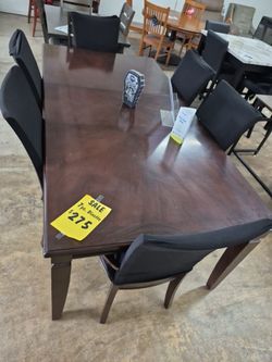 Large table with six chairs