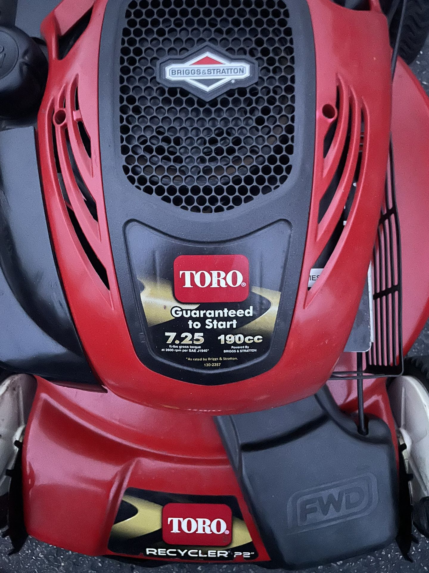 Toro 7.25 190cc hotsell
