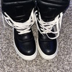 NO BOX Rick Owen’s Geo Baskets ( Thin Laces )