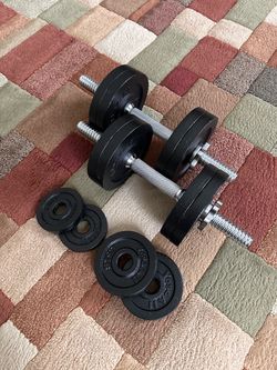 Yes4All Adjustable Dumbbell Set – 95 lbs Plates + Bars
