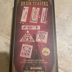 Wooden Brain Teaser Games Brand New