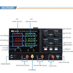 DC Power Supply Variable,4 Channels 30V 10A 2 * 300W