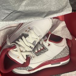 Jordan 3 Retro Cardinal Red (Big Kids 5.5 In Boys ) 