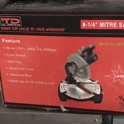 Saw. 8 1/4” Mitre Saw. New 