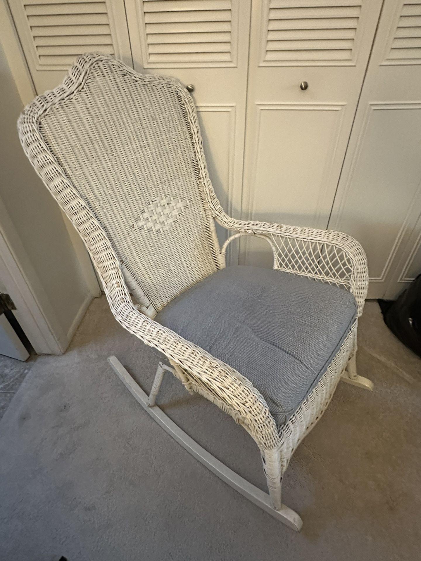 White rocking chair