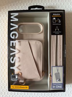 MAGEASY Compatible with iPhone 17 Pro 6.3" Wallet Case with Crossbody Strap
