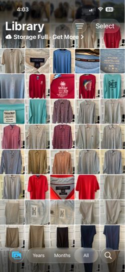 Men’s Clothing 36, 38, XL