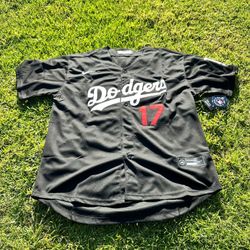 Dodgers black jersey Otani 17 XL