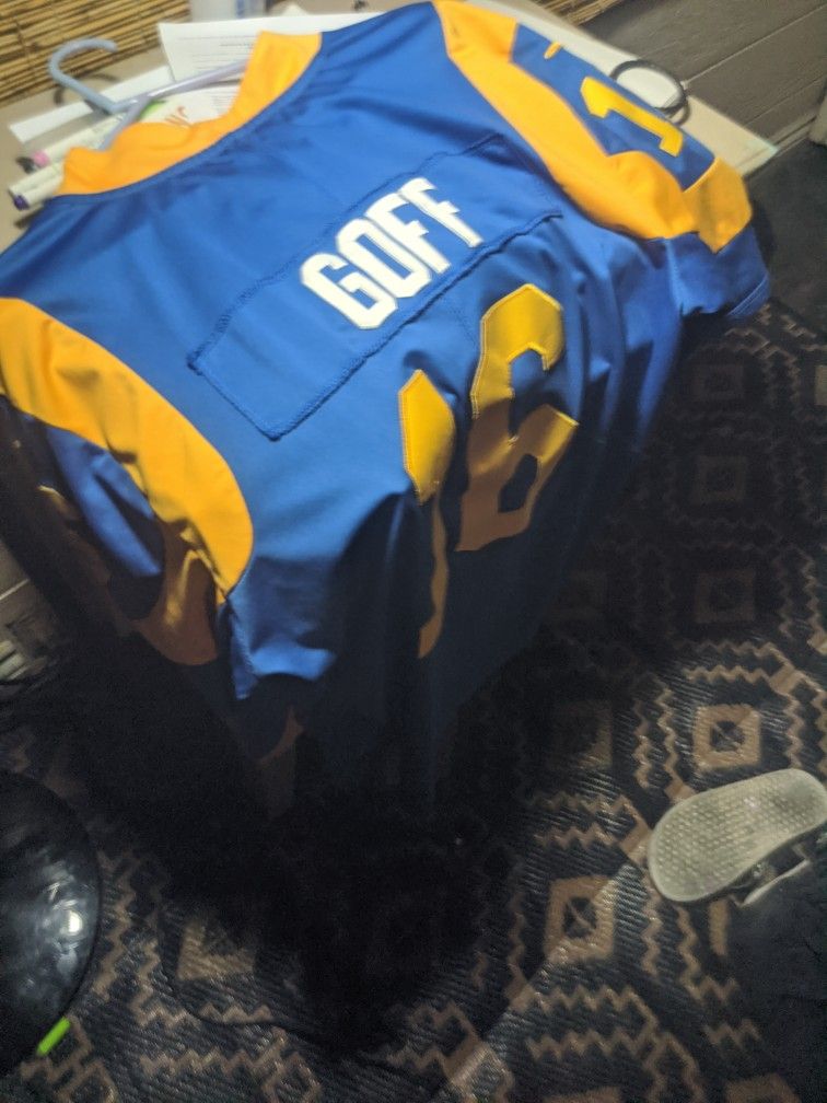 Jared Goff Rams Jersey All Stitched Game Jersey