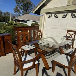 Dining Table With 6 Chairs And China Cabinet