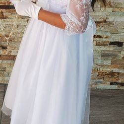 Little Girls Size 8 First Holy Communion Dress