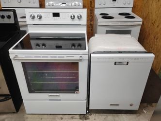 KitchenAid stove dishwasher set