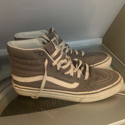 charcoal grey sk8-hi vans! women size 9.5 