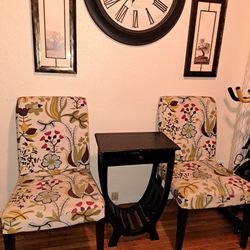 Contemporary Chairs And Newspaper Stand