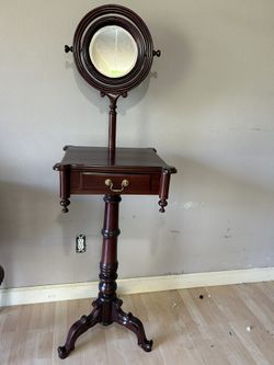 Victorian Style Wood Gentlemen Shaving Stand