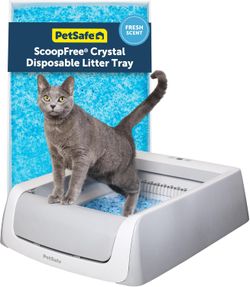 PetSafe ScoopFree Crystal Pro Self-Cleaning Litter Box + 8 Refill Trays