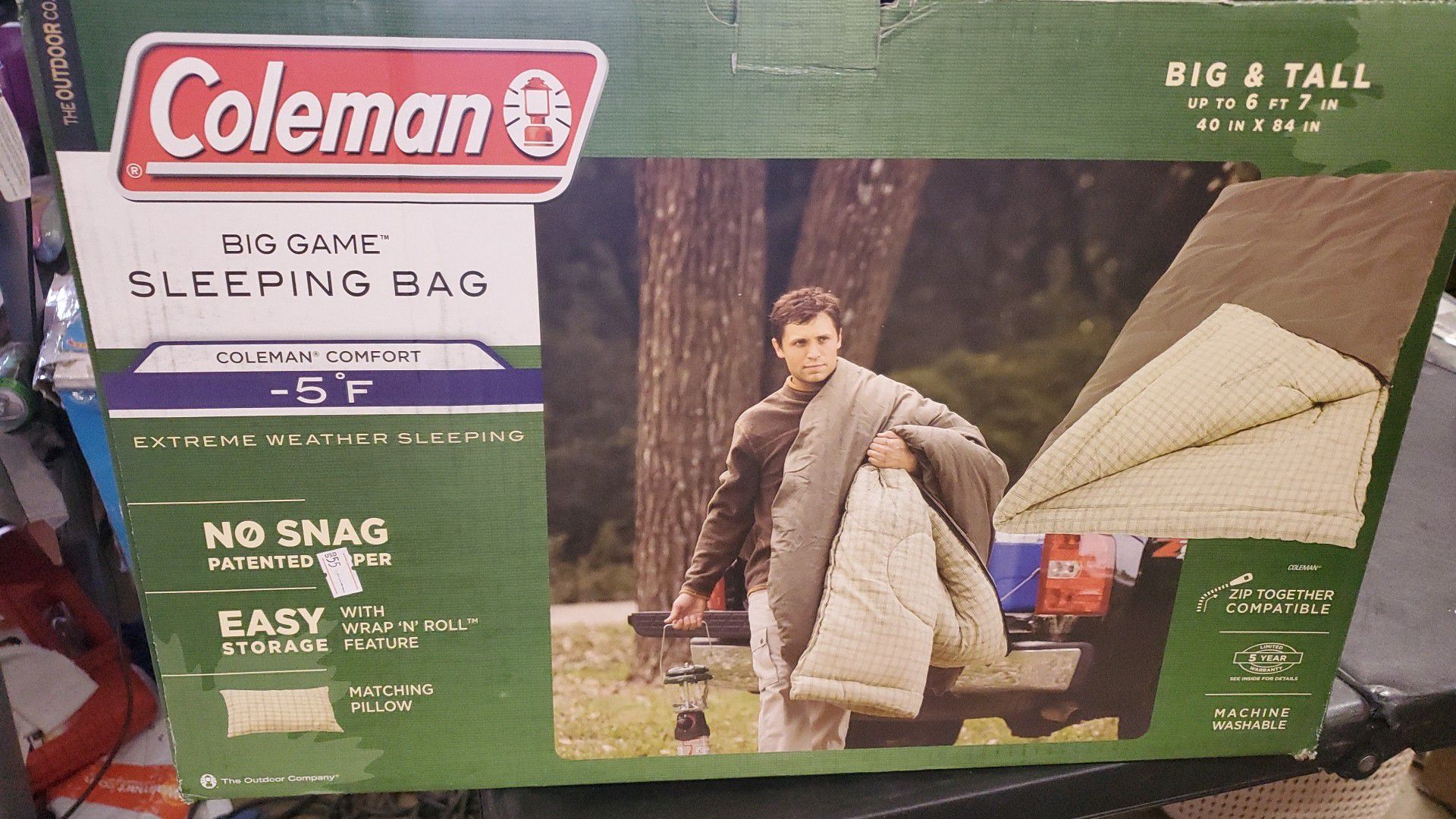 Coleman big game sleeping bag big and tall