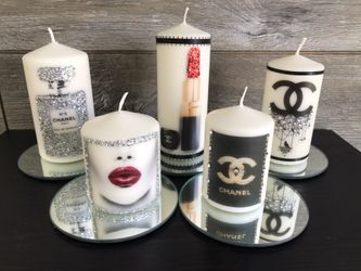 ✨ Homemade decoration custom unscented pillar candles set woman Christmas gift ✨