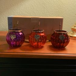Festive Pumpkin Tealight Trio Partylite
