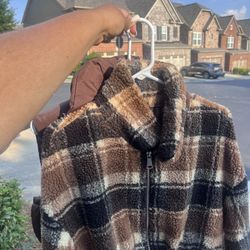 Two Piece Jacket Set Brown