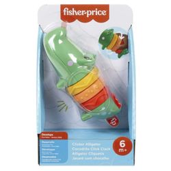 Fisher-Price clicker alligator rattle sensory toy for infants Ages 6+ Months NEW 