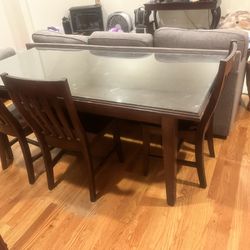 Solid Wood Dining Room Table 
