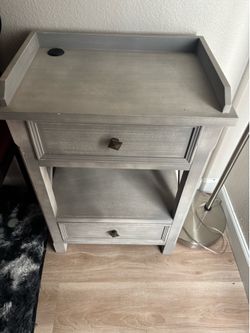 2 dressers, foldable table, and barstool
