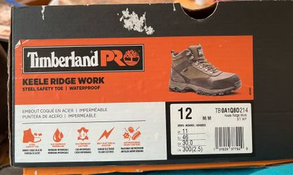Timberland pro steel toe boots size 12