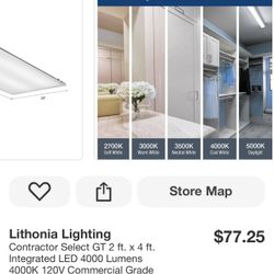 Lithonia Lighting Contractor Select GT 2 ft. x 4 ft. Integrated LED 4000 Lumens 4000K 120V Commercial