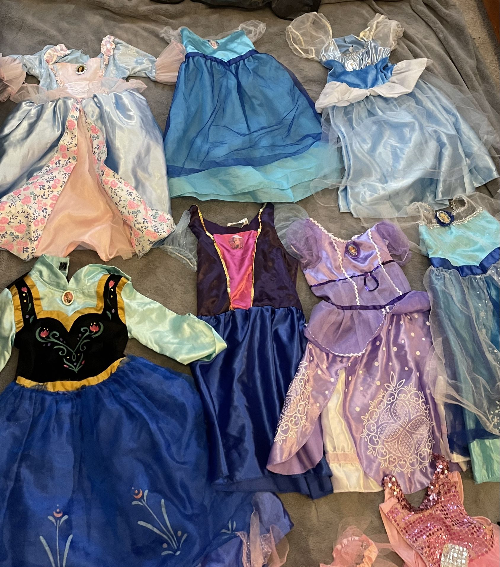 Girls Halloween Costume 4T-6X. Frozen 2 Ana Cinderella SnowWhite Sofia Repunzzel Elsa Tutu Princess