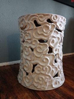 Fired Clay Chinoiserie garden stool