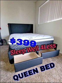 NEW QUEEN BED/PILLOWTOP MATTRESS IN STOCK‼️