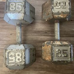 2x85 Lb Dumbbell Weights 