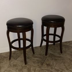 Bar Stools (backless, Pair) 