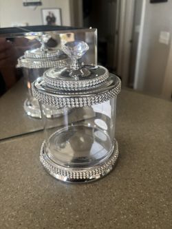 Glam Cotton Ball, Swab & Q-Tip Jar