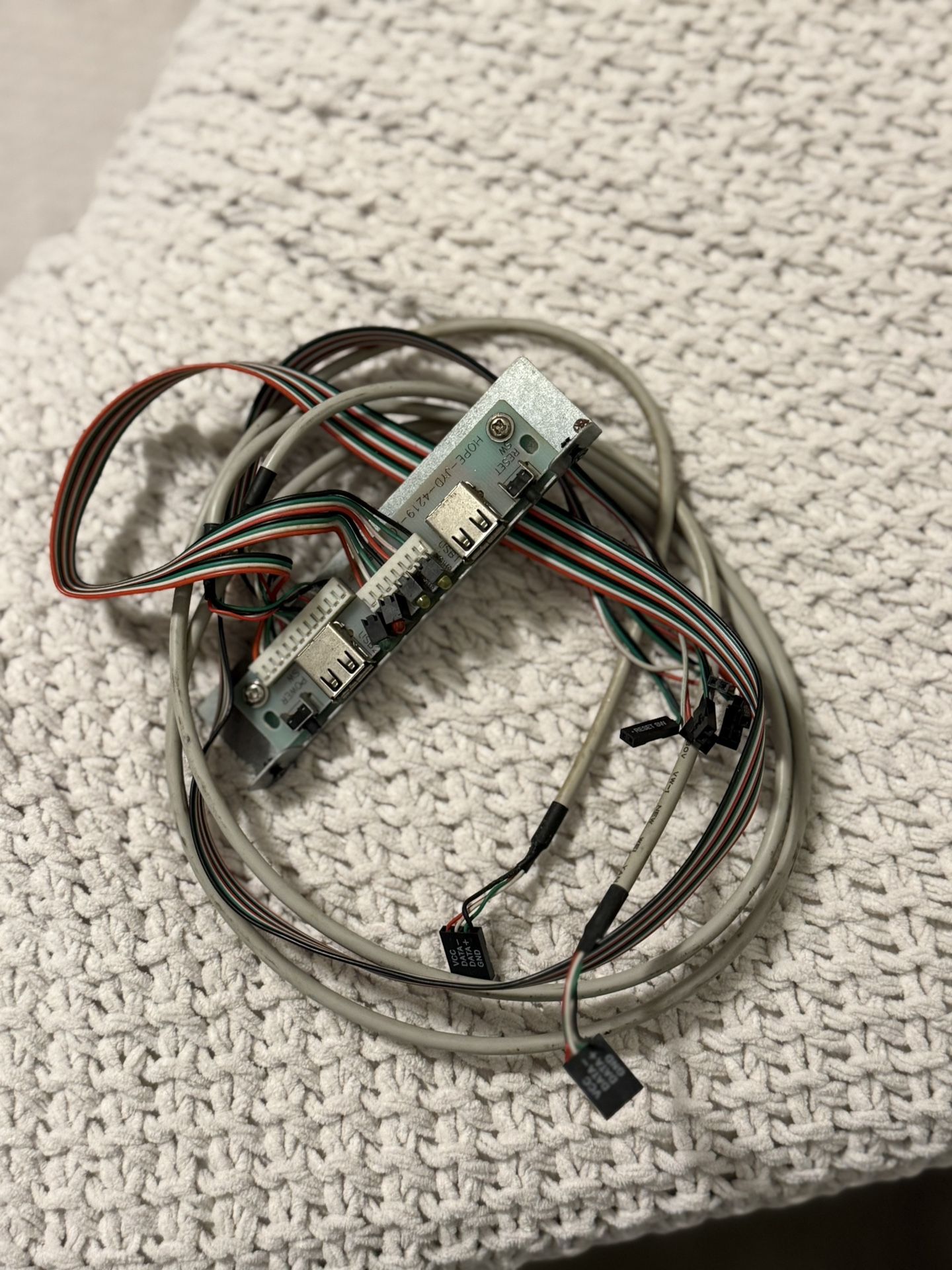 USB Audio Firewire Ports Panel Cables