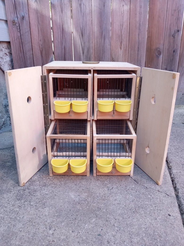 Handmade 4-Unit Canary Training Box