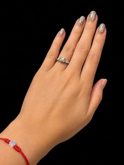 Three-Stone Diamond Engagement Ring in White Gold