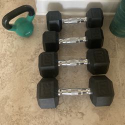Dumbbell Weights And Kettle Bell 