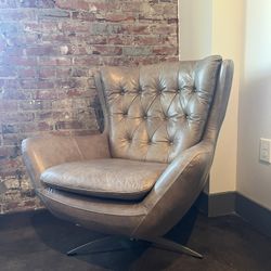Pottery Barn Leather  Swivel Chairs