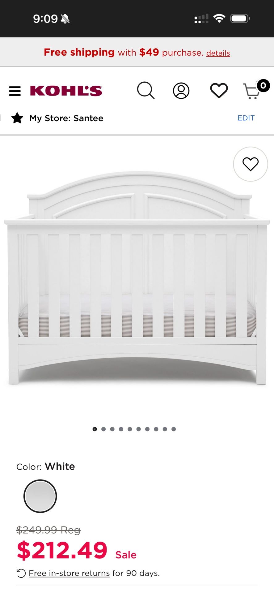 Baby Crib With Mattress Used With Condition