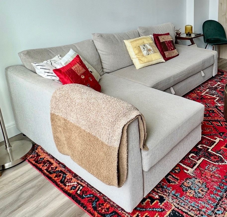 IKEA (FRIHETEN) Sectional Pull Out Couch with Storage